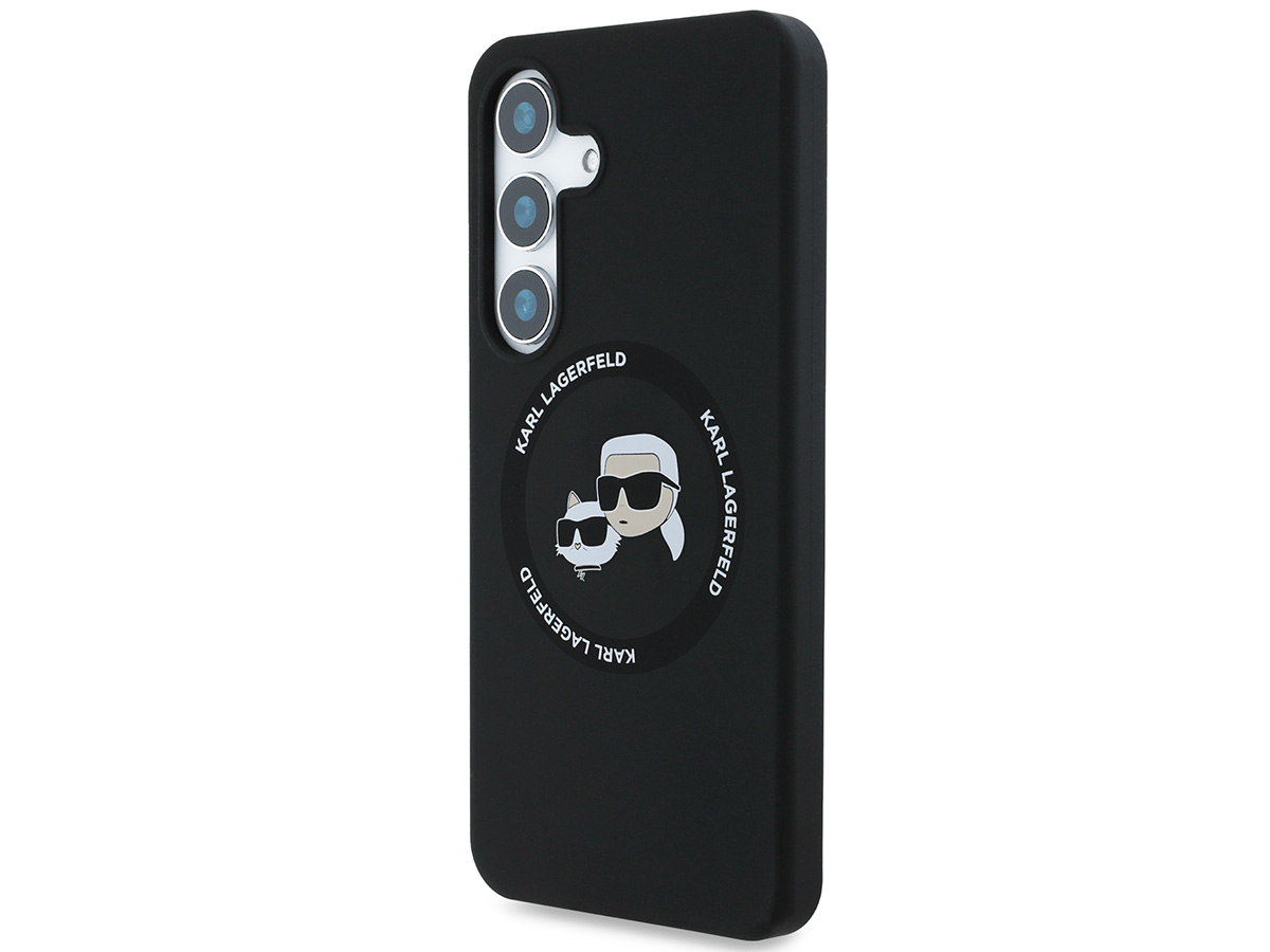 Karl Lagerfeld Ikonik Duo MagSafe Case Zwart - Samsung Galaxy S25 hoesje