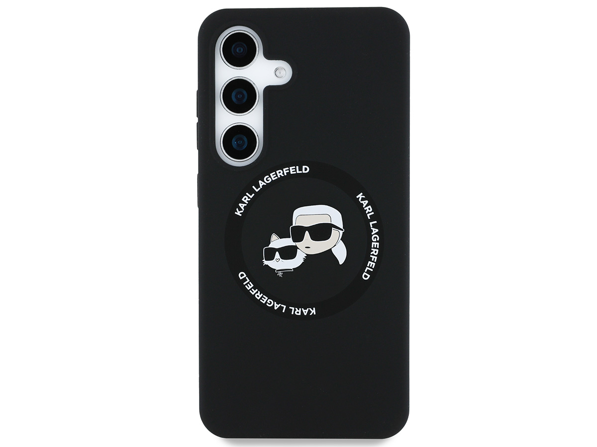 Karl Lagerfeld Ikonik Duo MagSafe Case Zwart - Samsung Galaxy S25 hoesje