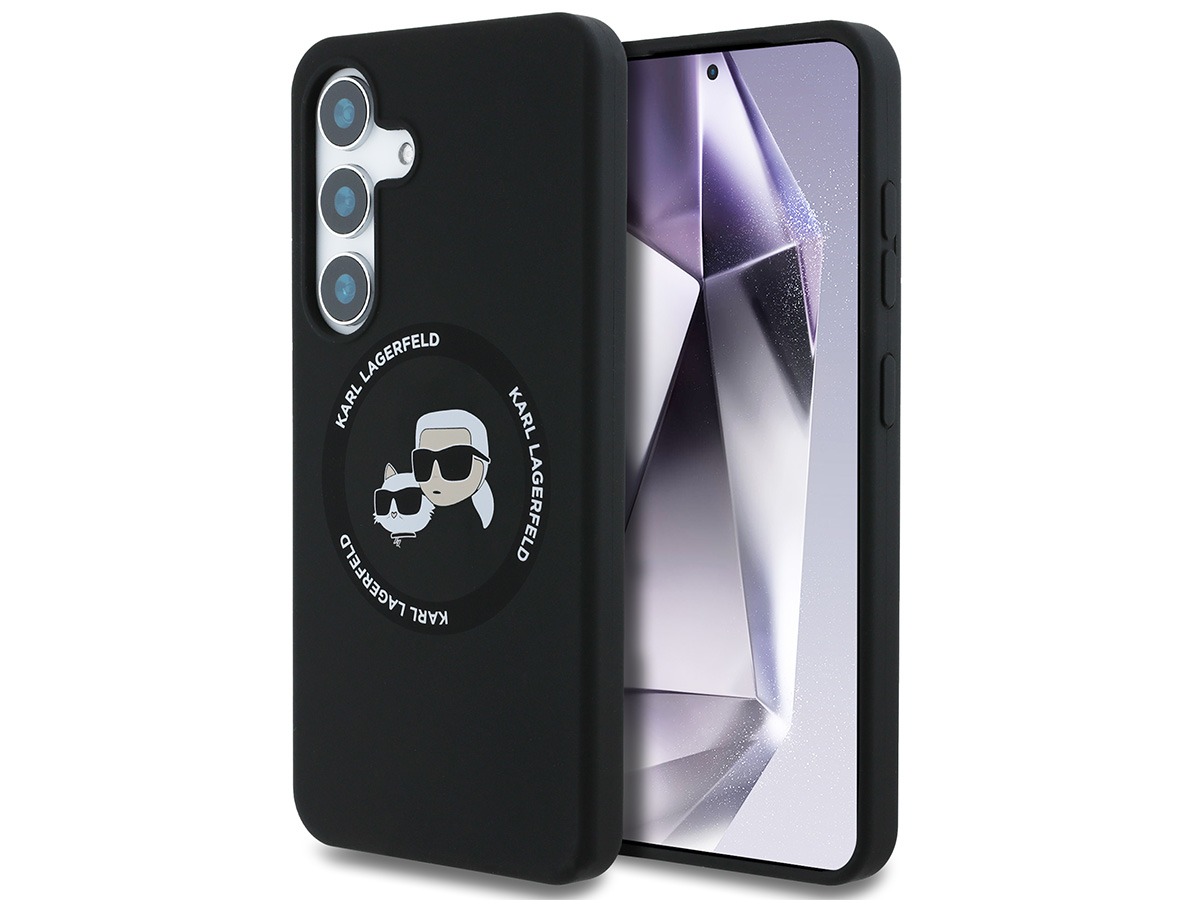 Karl Lagerfeld Ikonik Duo MagSafe Case Zwart - Samsung Galaxy S25 hoesje