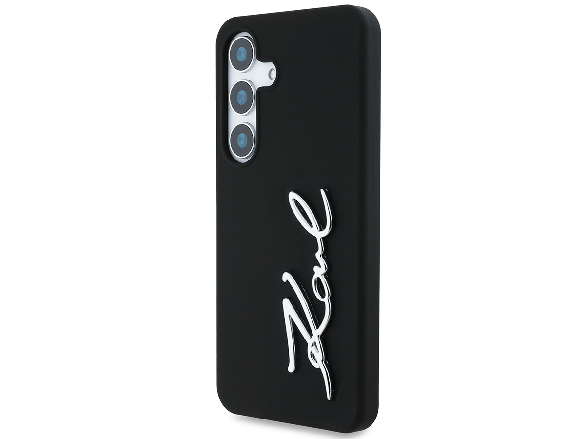 Karl Lagerfeld Signature Case Zwart - Samsung Galaxy S25 hoesje