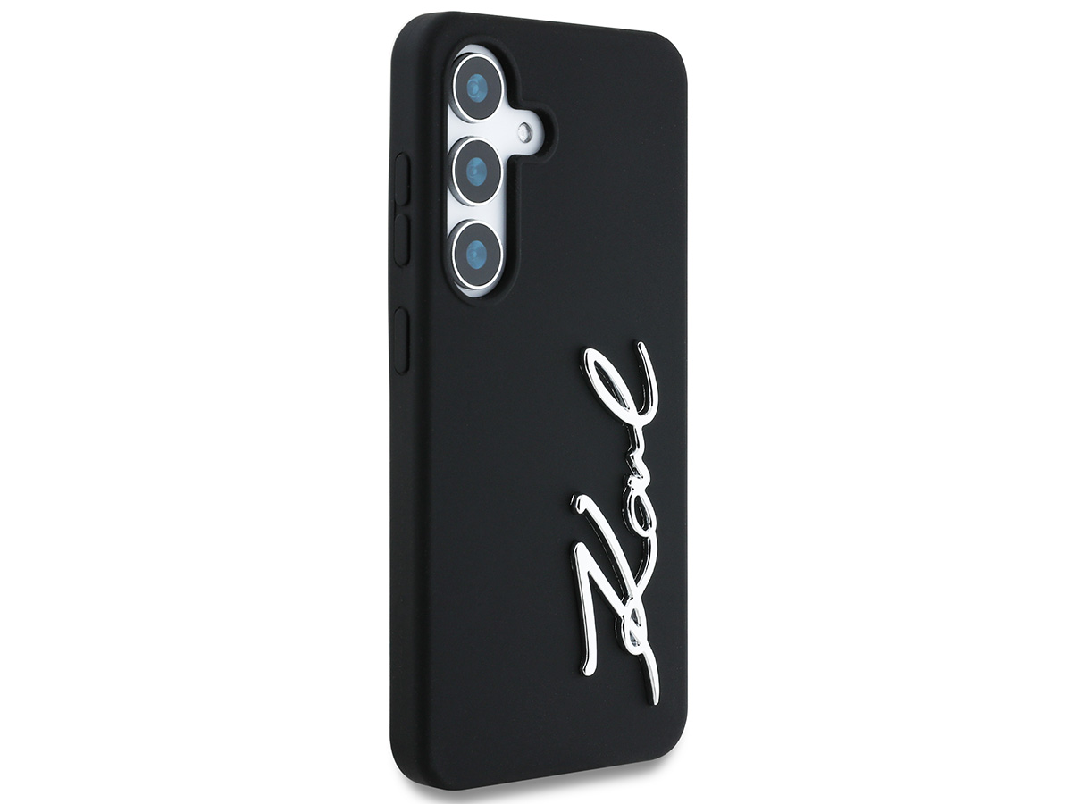 Karl Lagerfeld Signature Case Zwart - Samsung Galaxy S25 hoesje