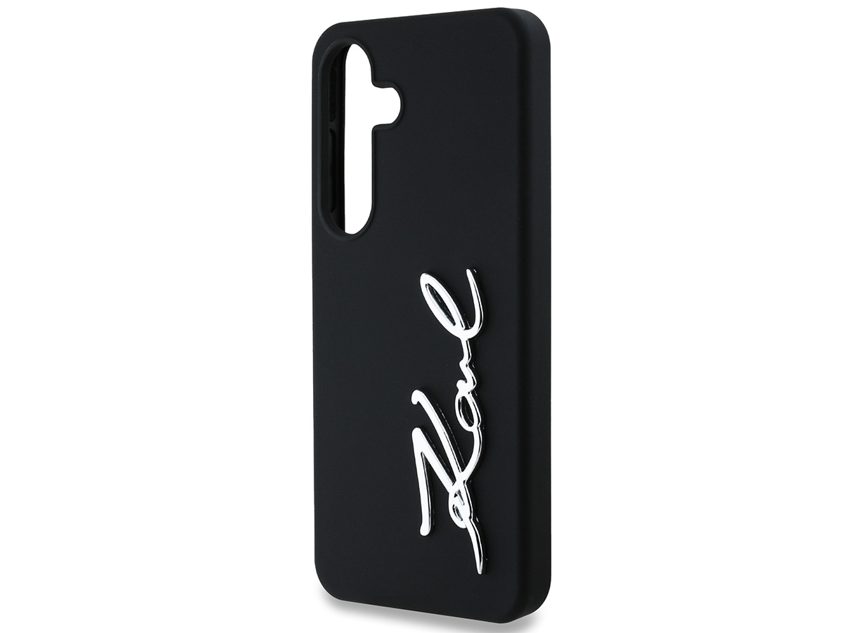 Karl Lagerfeld Signature Case Zwart - Samsung Galaxy S25 hoesje