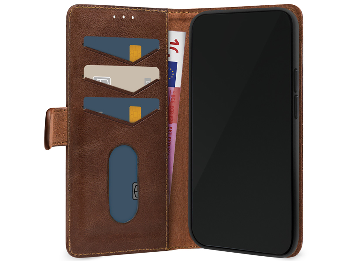 Mobilize Leather Wallet Bruin - Samsung Galaxy S25 Hoesje Leer