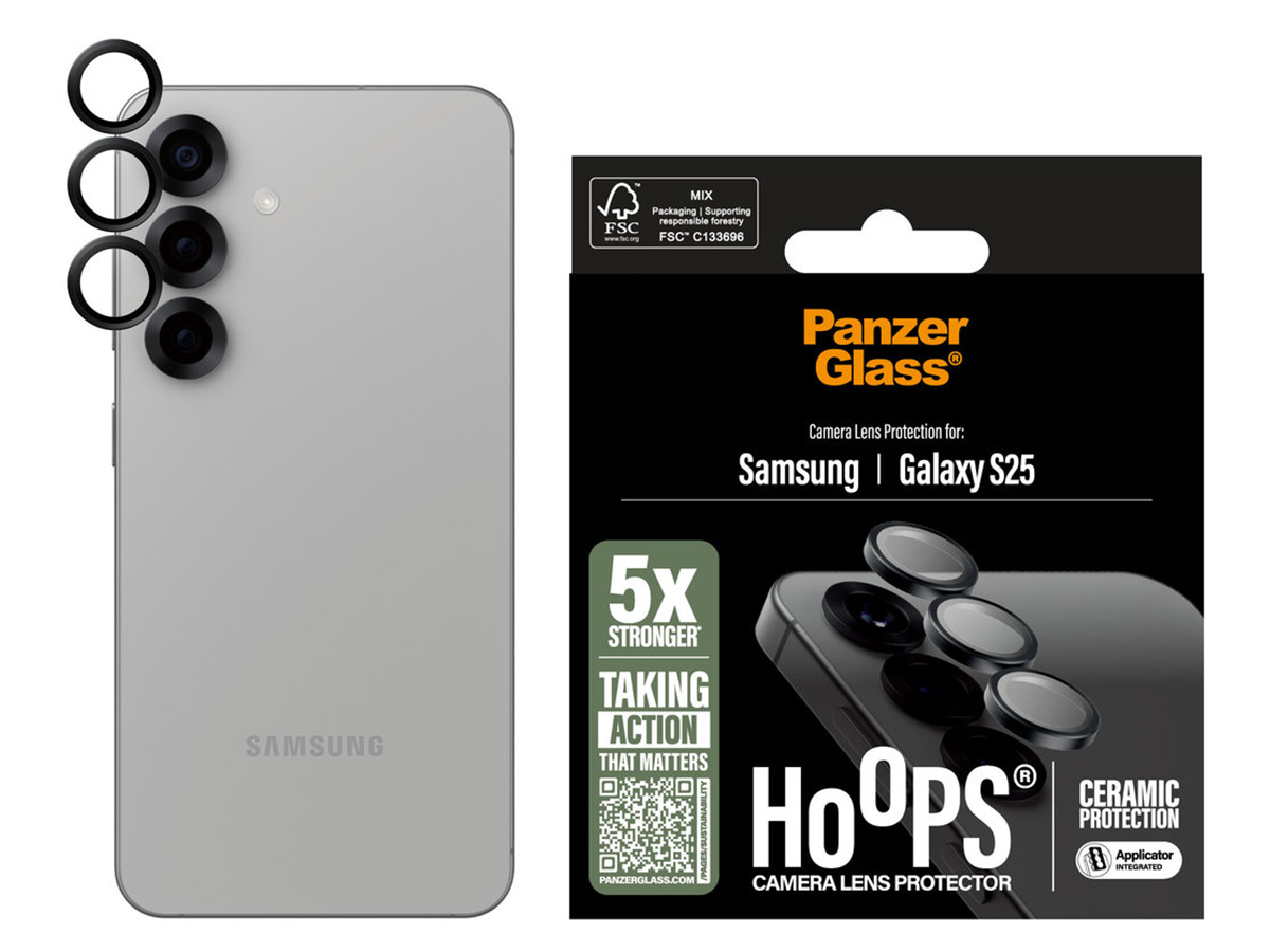 PanzerGlass Ceramic Camera Lens Protector Hoops Samsung Galaxy S25