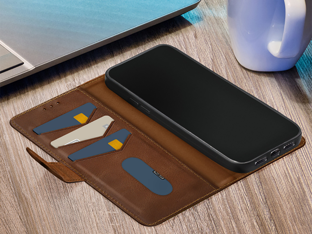 Mobilize Leather Wallet Bruin - Samsung Galaxy S25+ Hoesje Leer