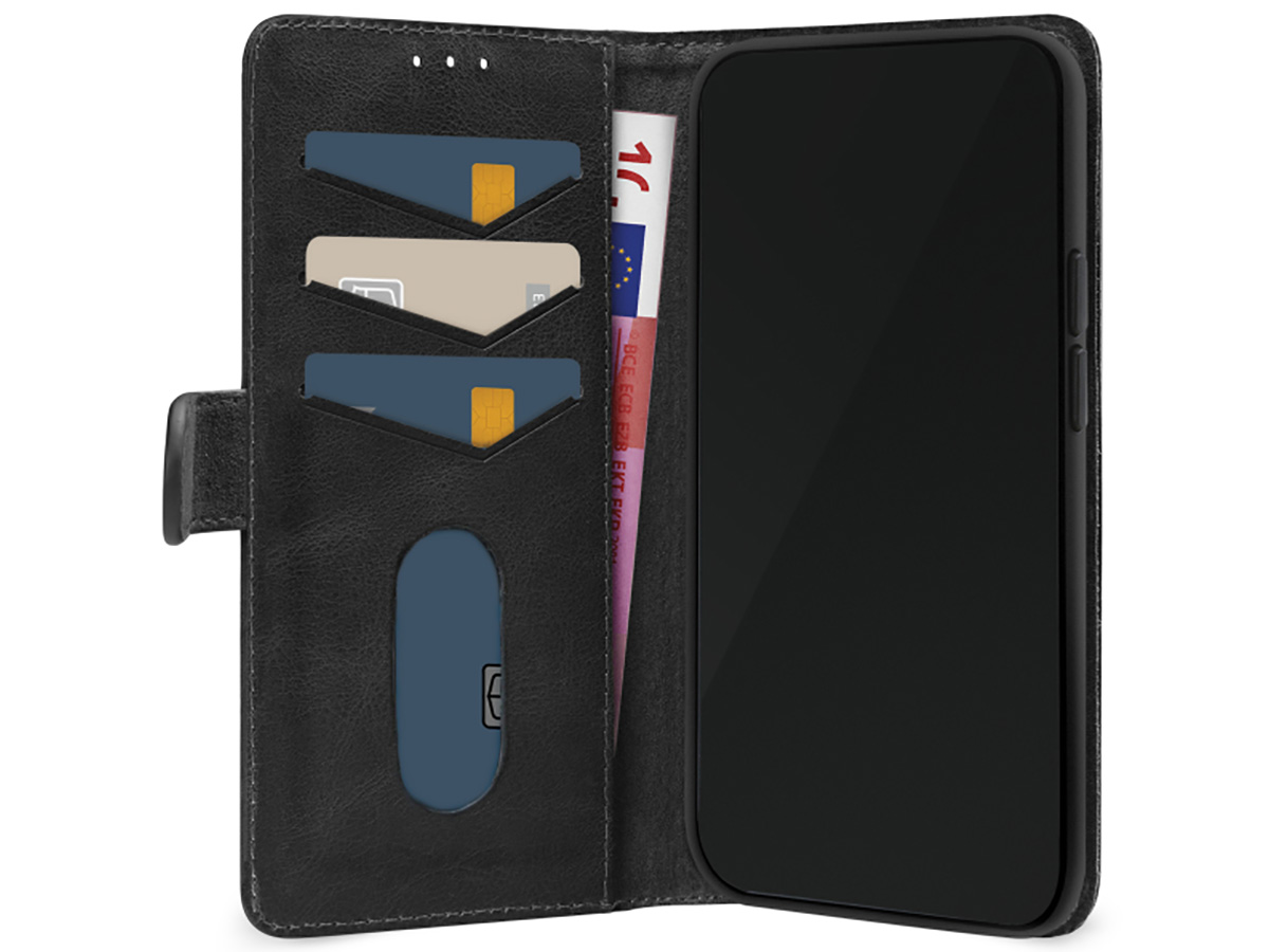 Mobilize Leather Wallet Zwart - Samsung Galaxy S25+ Hoesje Leer