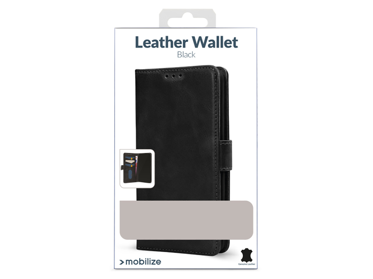 Mobilize Leather Wallet Zwart - Samsung Galaxy S25+ Hoesje Leer