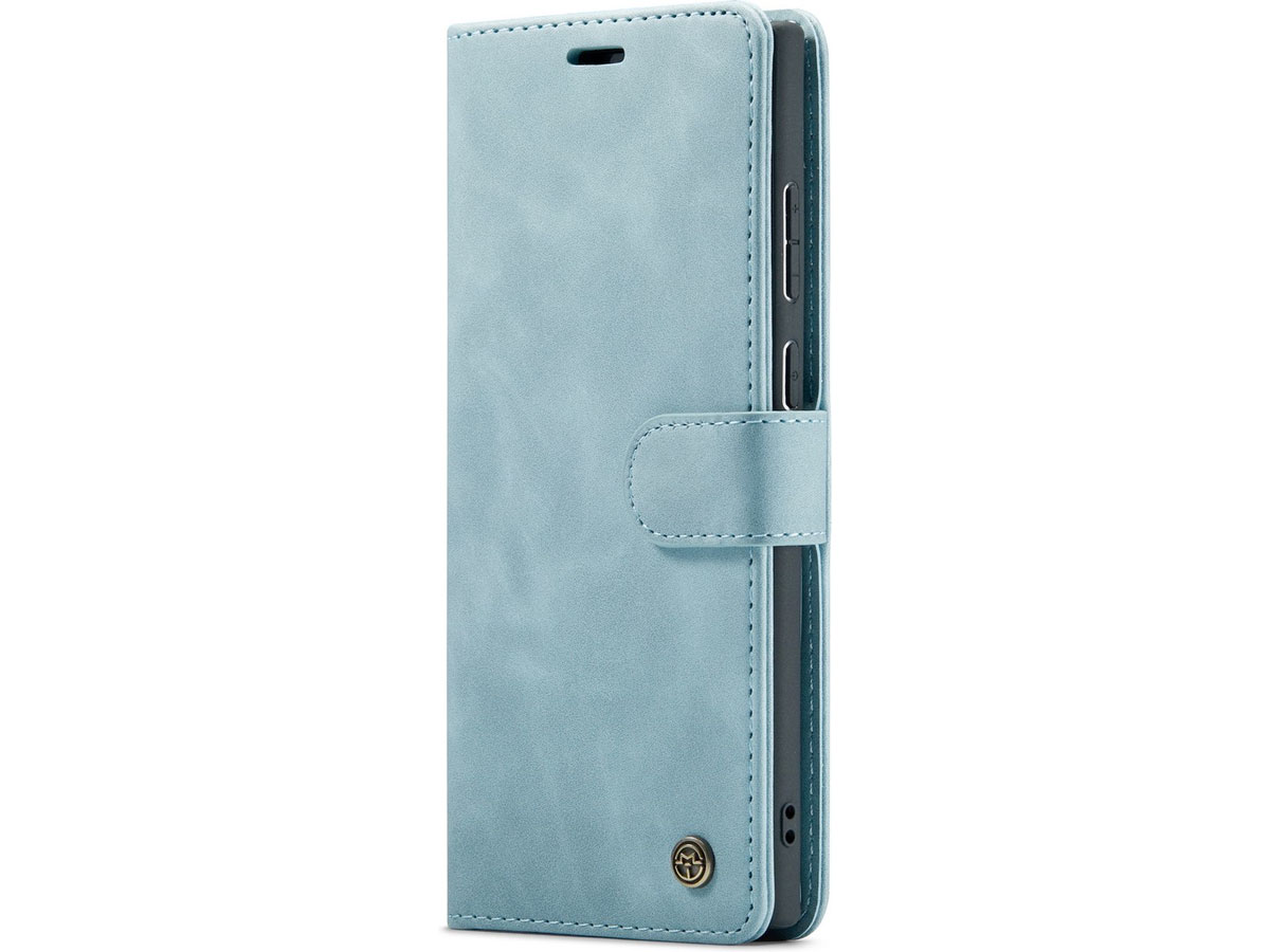 CaseMania 2in1 Magnetic Bookcase Aqua - Samsung Galaxy S25 Ultra Hoesje