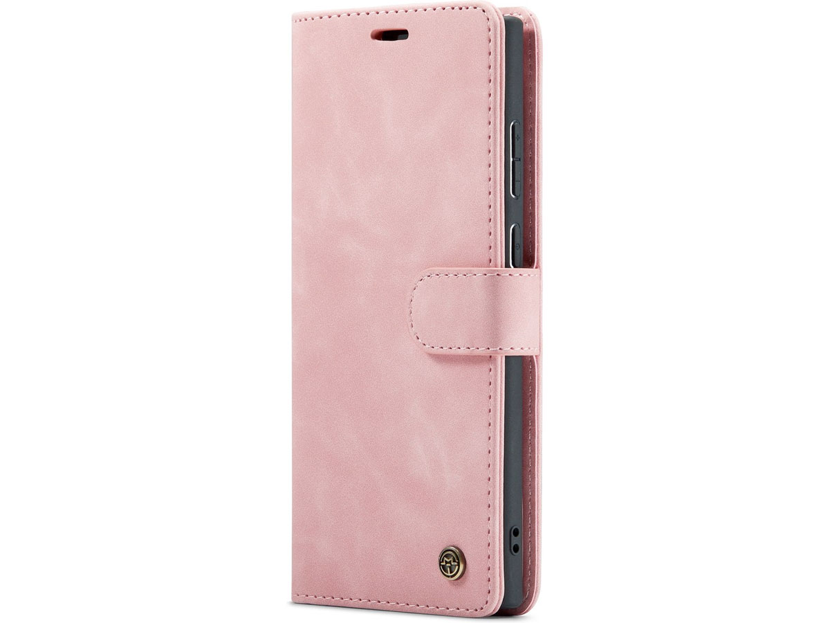 CaseMania 2in1 Magnetic Bookcase Roze - Samsung Galaxy S25 Ultra Hoesje