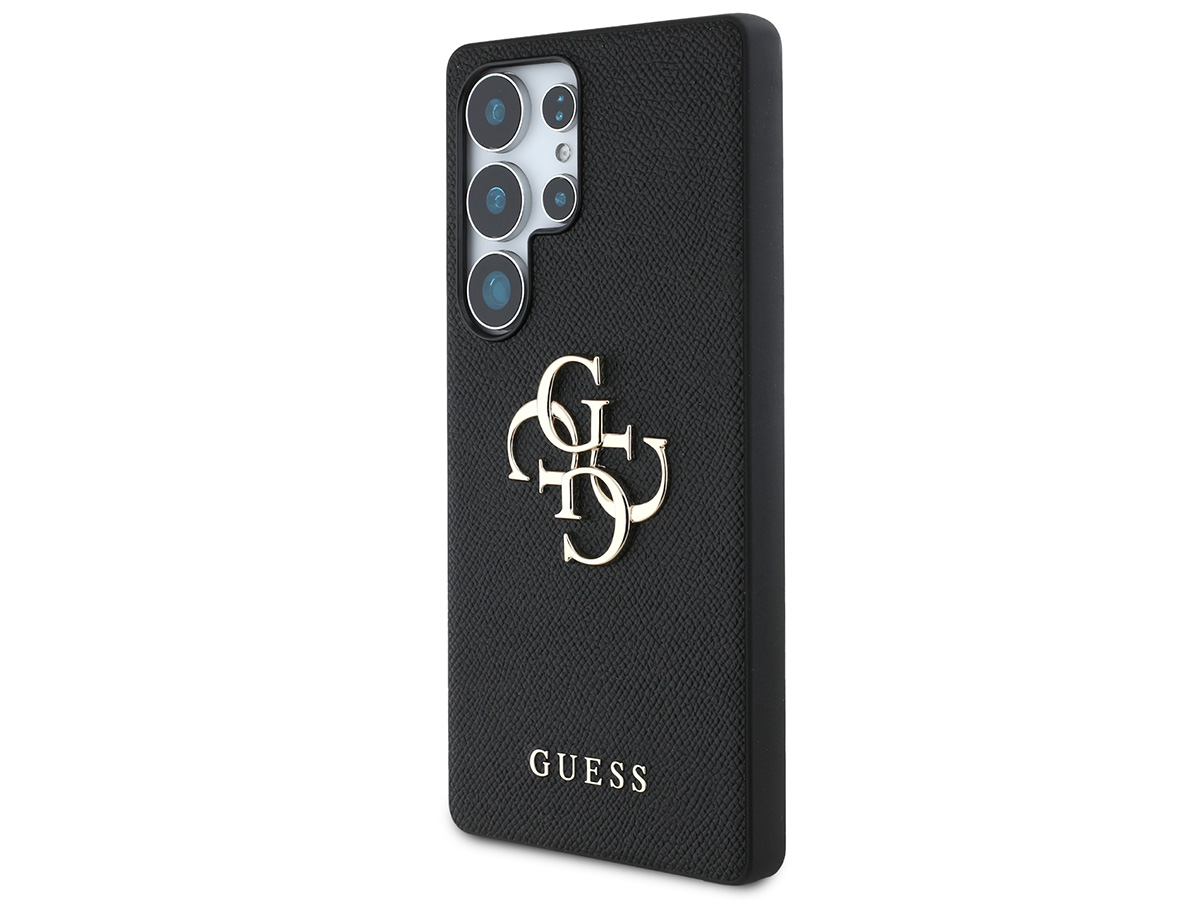 Guess Big 4G Emblem Case Zwart - Samsung Galaxy S25 Ultra hoesje