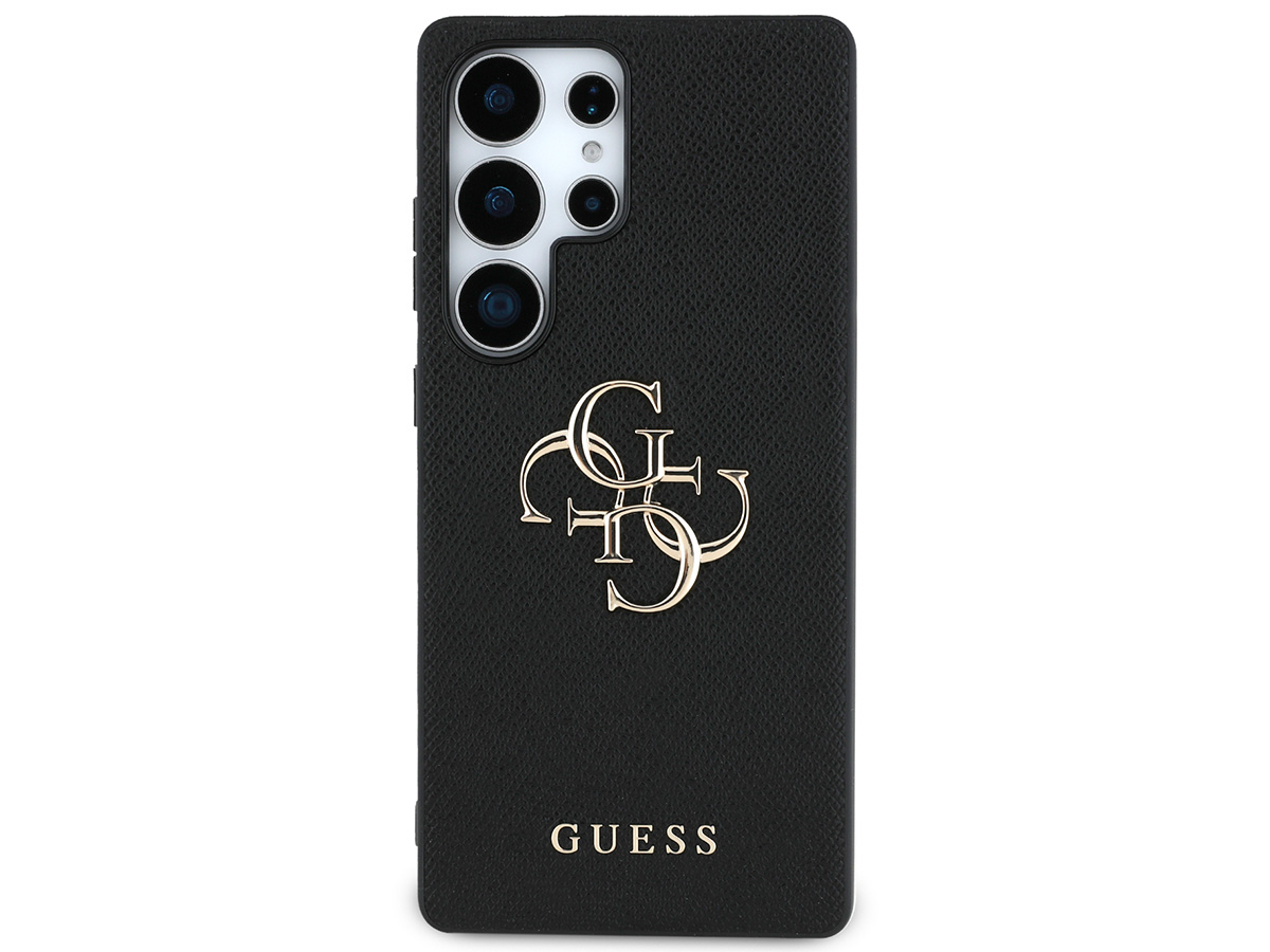 Guess Big 4G Emblem Case Zwart - Samsung Galaxy S25 Ultra hoesje