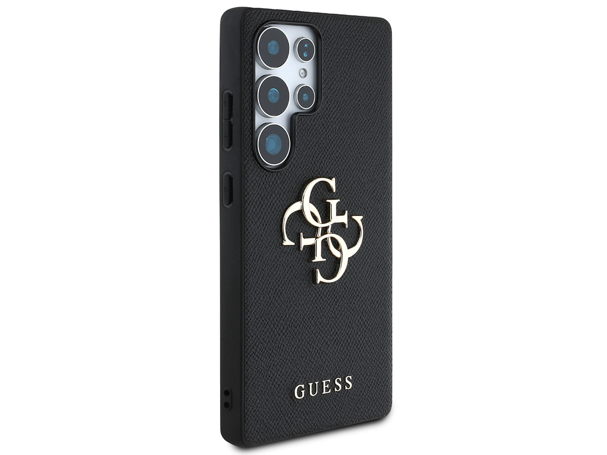 Guess Big 4G Emblem Case Zwart - Samsung Galaxy S25 Ultra hoesje