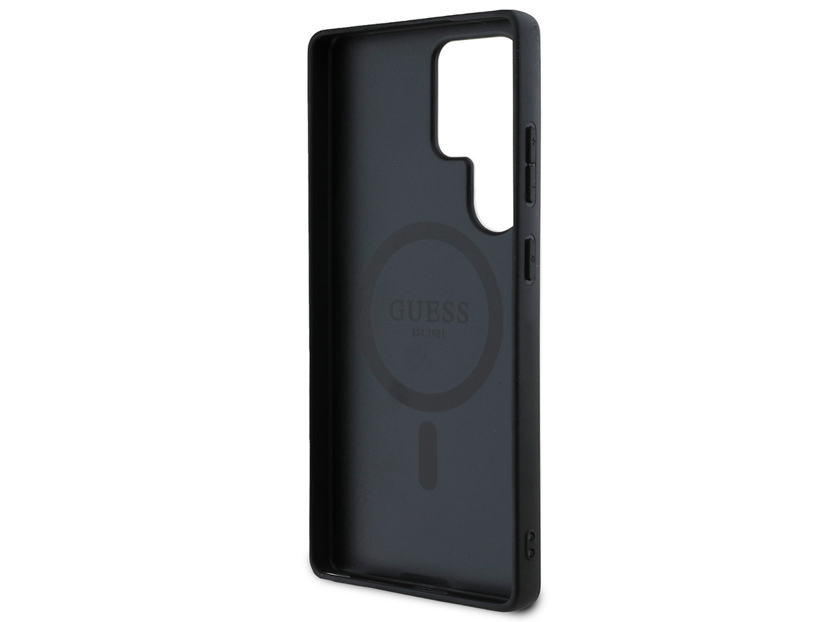 Guess Monogram MagSafe Case Grijs - Samsung Galaxy S25 Ultra hoesje