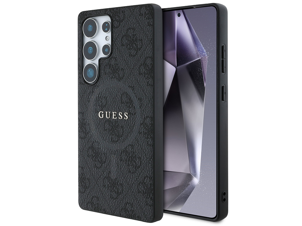 Guess Monogram MagSafe Case Grijs - Samsung Galaxy S25 Ultra hoesje