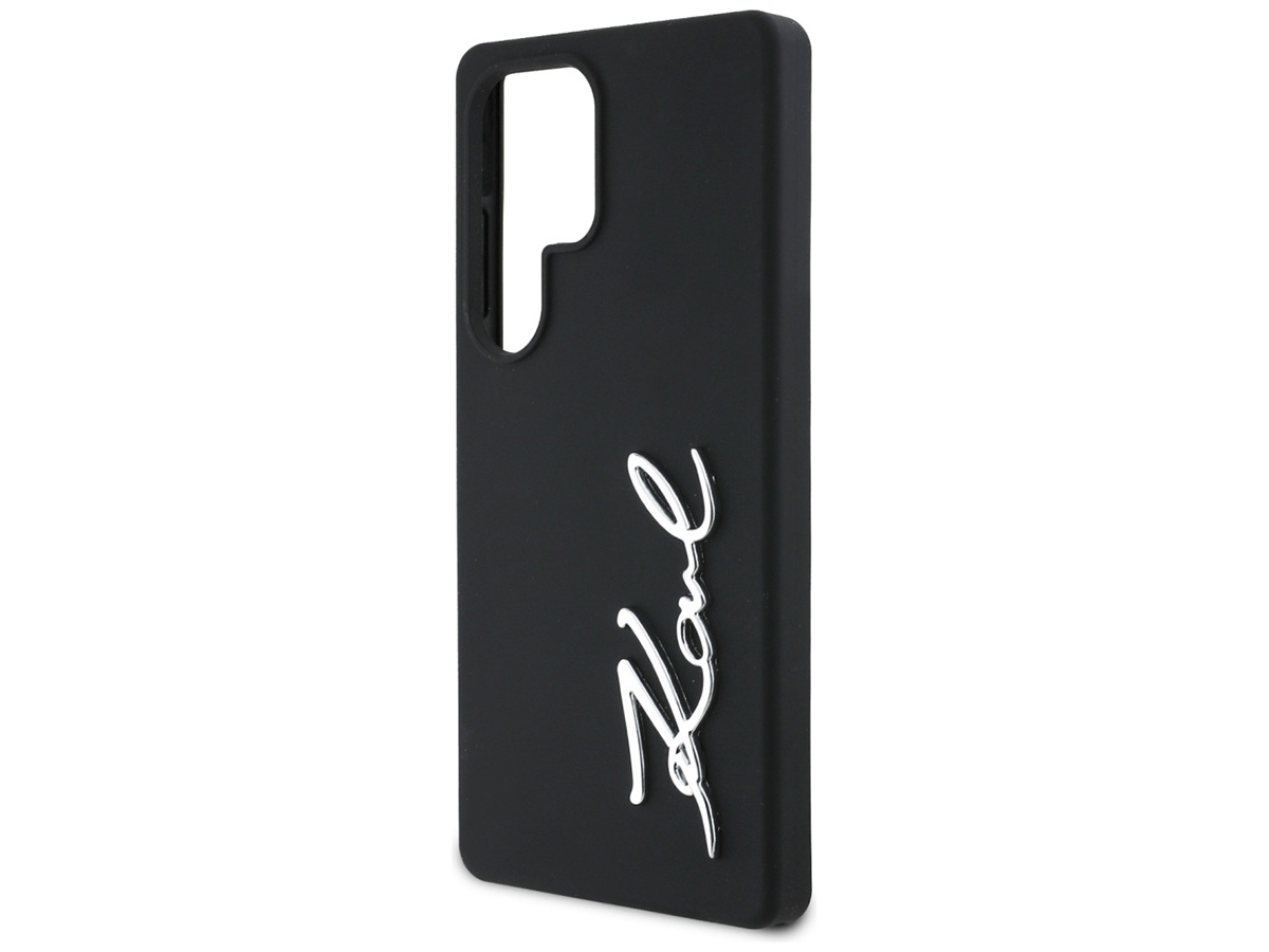 Karl Lagerfeld Signature Case Zwart - Samsung Galaxy S25 Ultra hoesje