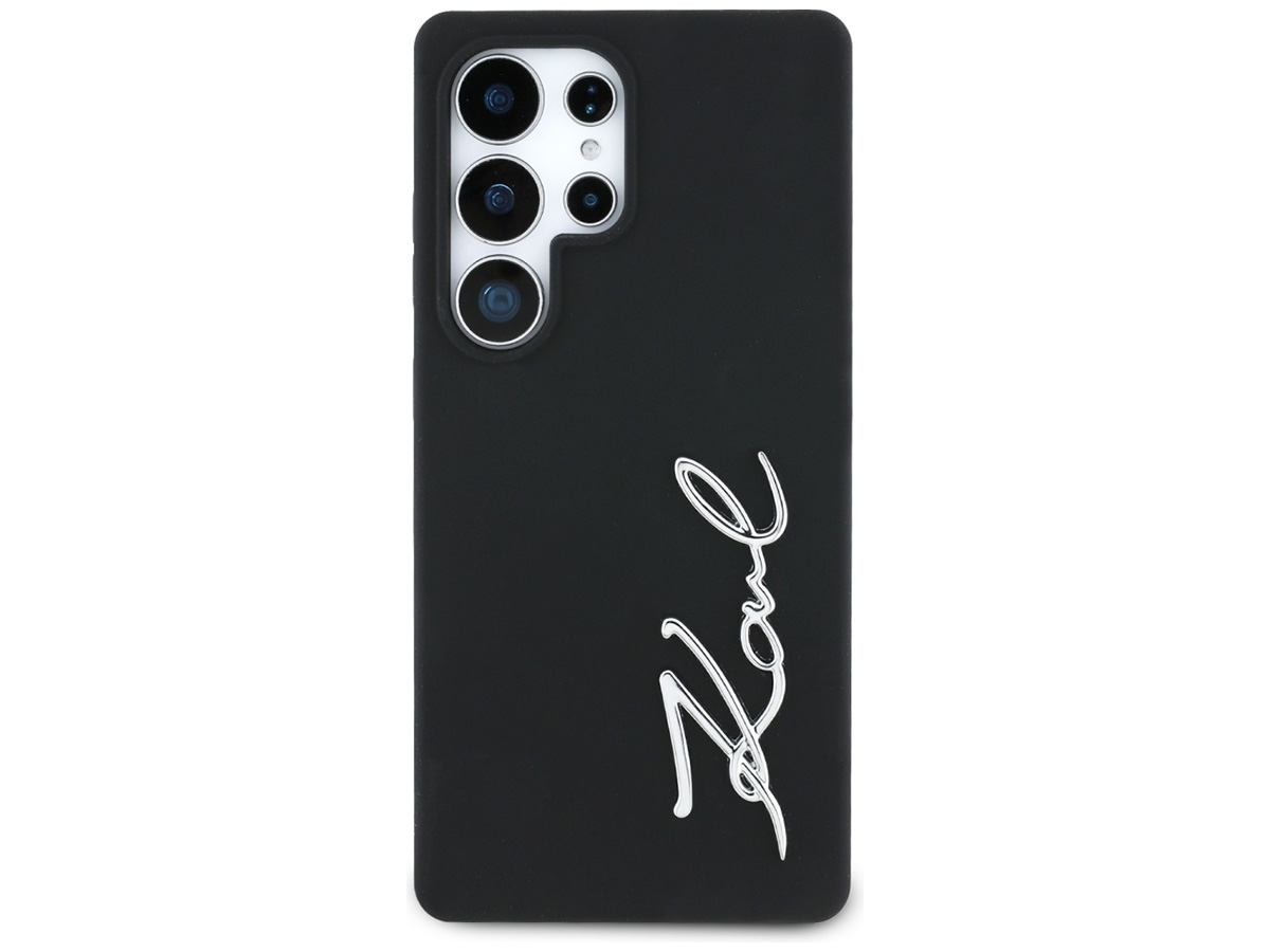 Karl Lagerfeld Signature Case Zwart - Samsung Galaxy S25 Ultra hoesje