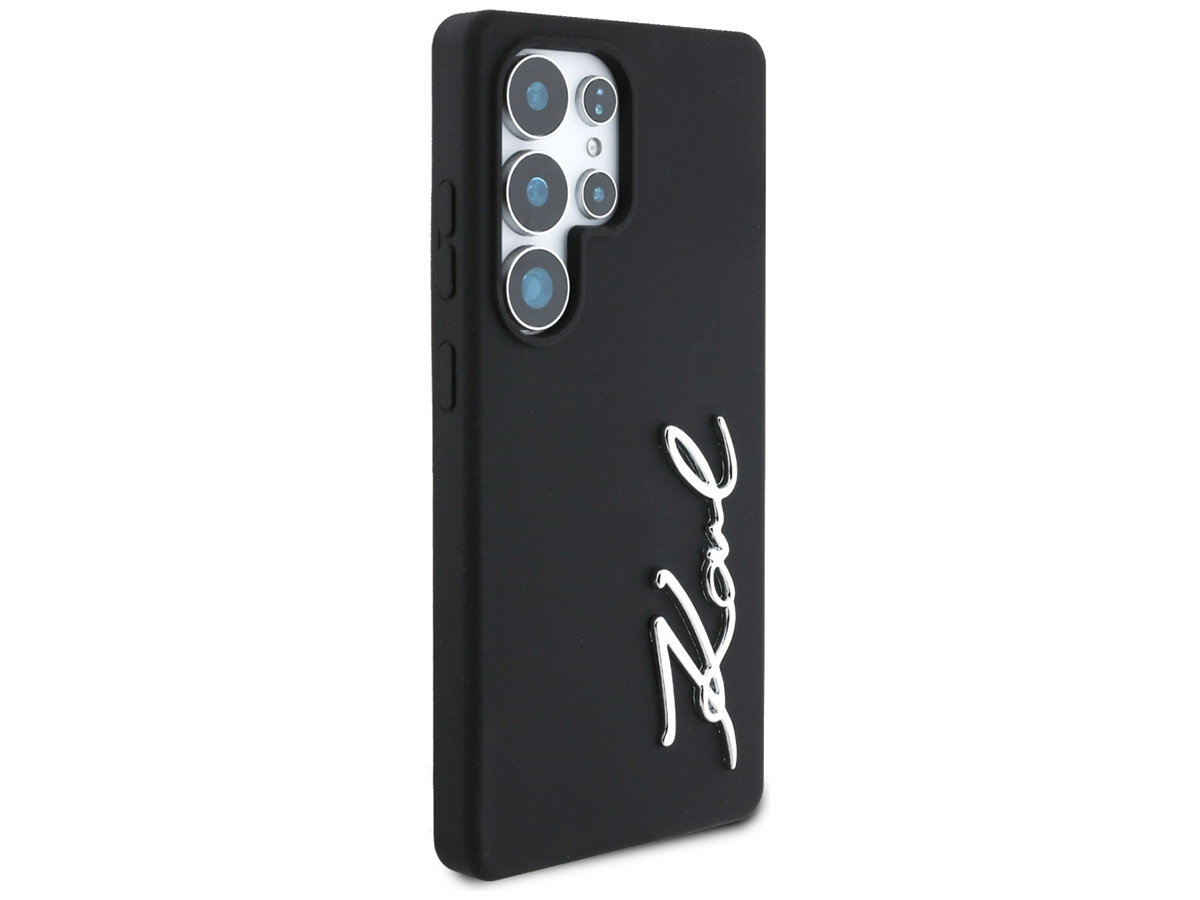 Karl Lagerfeld Signature Case Zwart - Samsung Galaxy S25 Ultra hoesje