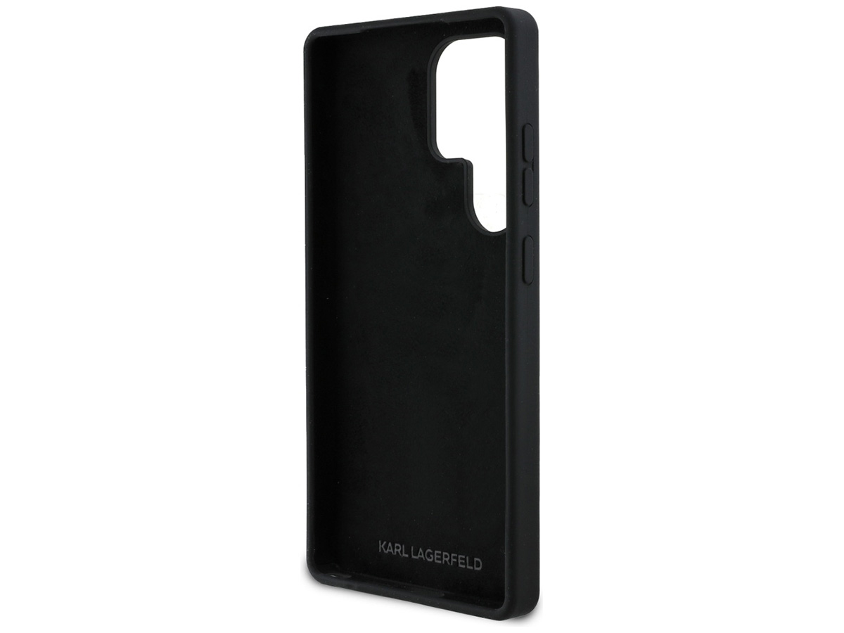 Karl Lagerfeld Signature Case Zwart - Samsung Galaxy S25 Ultra hoesje