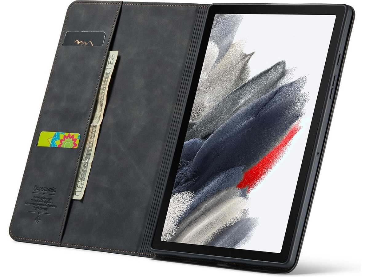 CaseMania Slim Stand Folio Case Zwart - Samsung Galaxy Tab S6 Lite hoesje