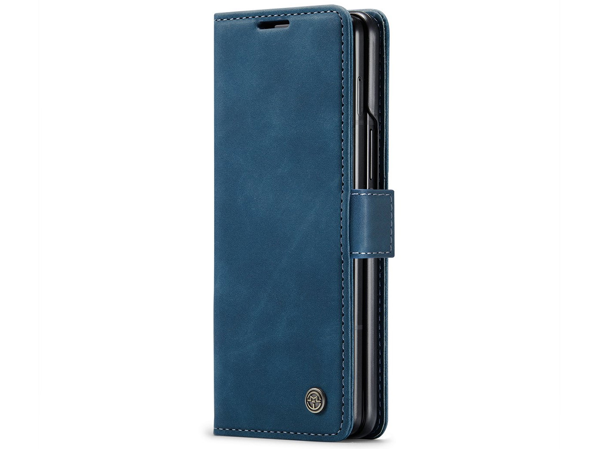 CaseMania Vintage Slim Bookcase Blauw - Samsung Galaxy Z Fold 6 hoesje