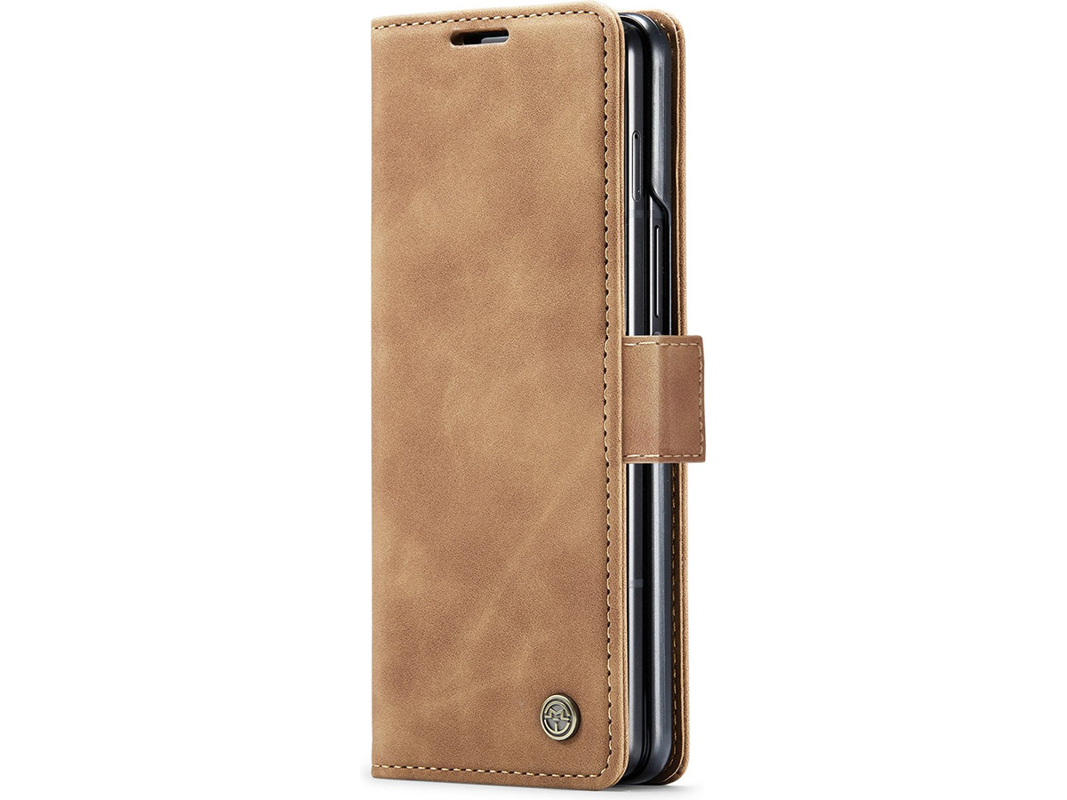 CaseMania Vintage Slim Bookcase Bruin - Samsung Galaxy Z Fold 6 hoesje