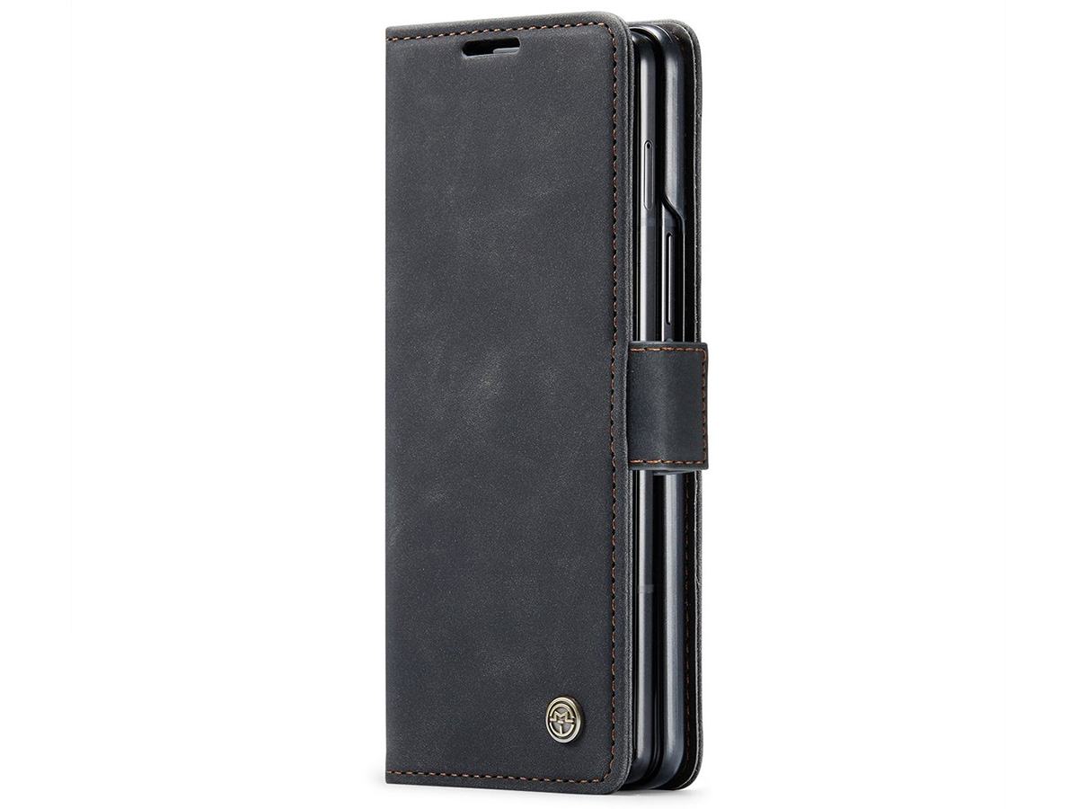 CaseMania Vintage Slim Bookcase Zwart - Samsung Galaxy Z Fold 6 hoesje