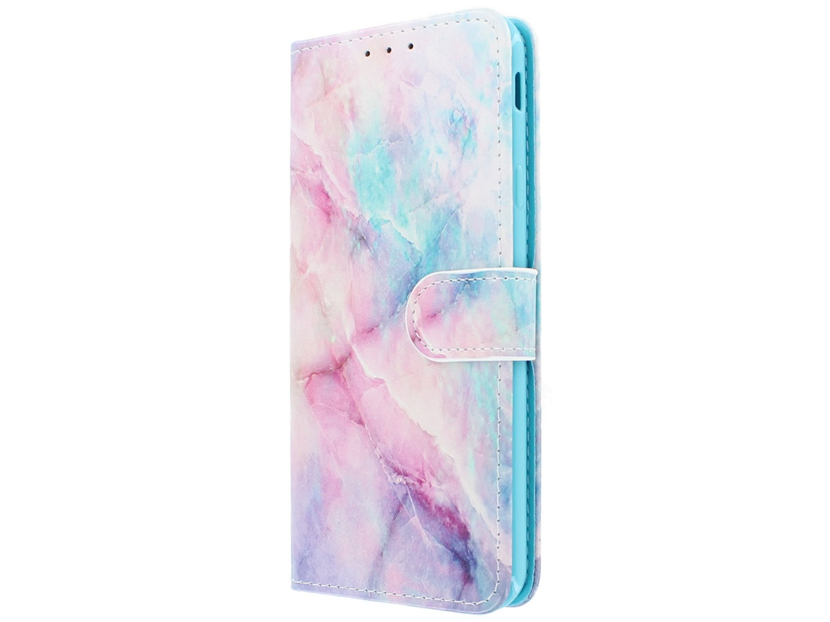dood logboek joggen Book Case Pastel Marble | Samsung Galaxy J4 Plus hoesje