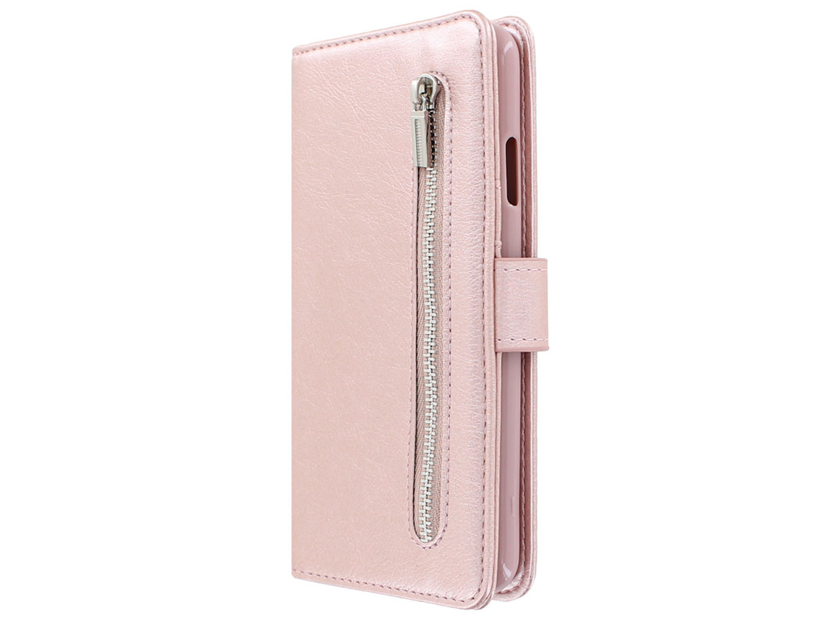 Speels gebruik Patriottisch Zipper Book Case Rosé | Samsung Galaxy J6 Plus hoesje