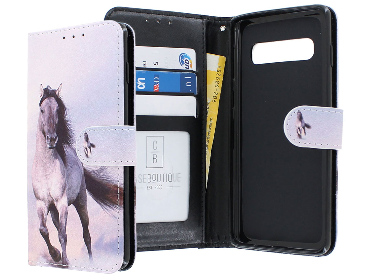 Paarden Bookcase - Samsung Galaxy S10+ hoesje