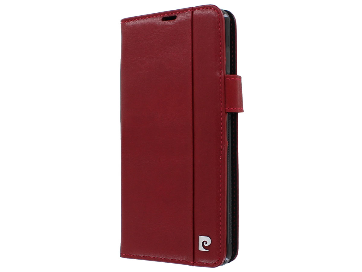 Pierre Cardin Book Case Rood Leer - Galaxy S10+ hoesje