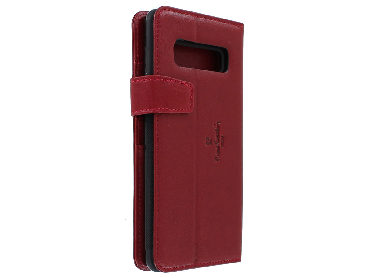 Pierre Cardin Book Case Rood Leer - Galaxy S10+ hoesje