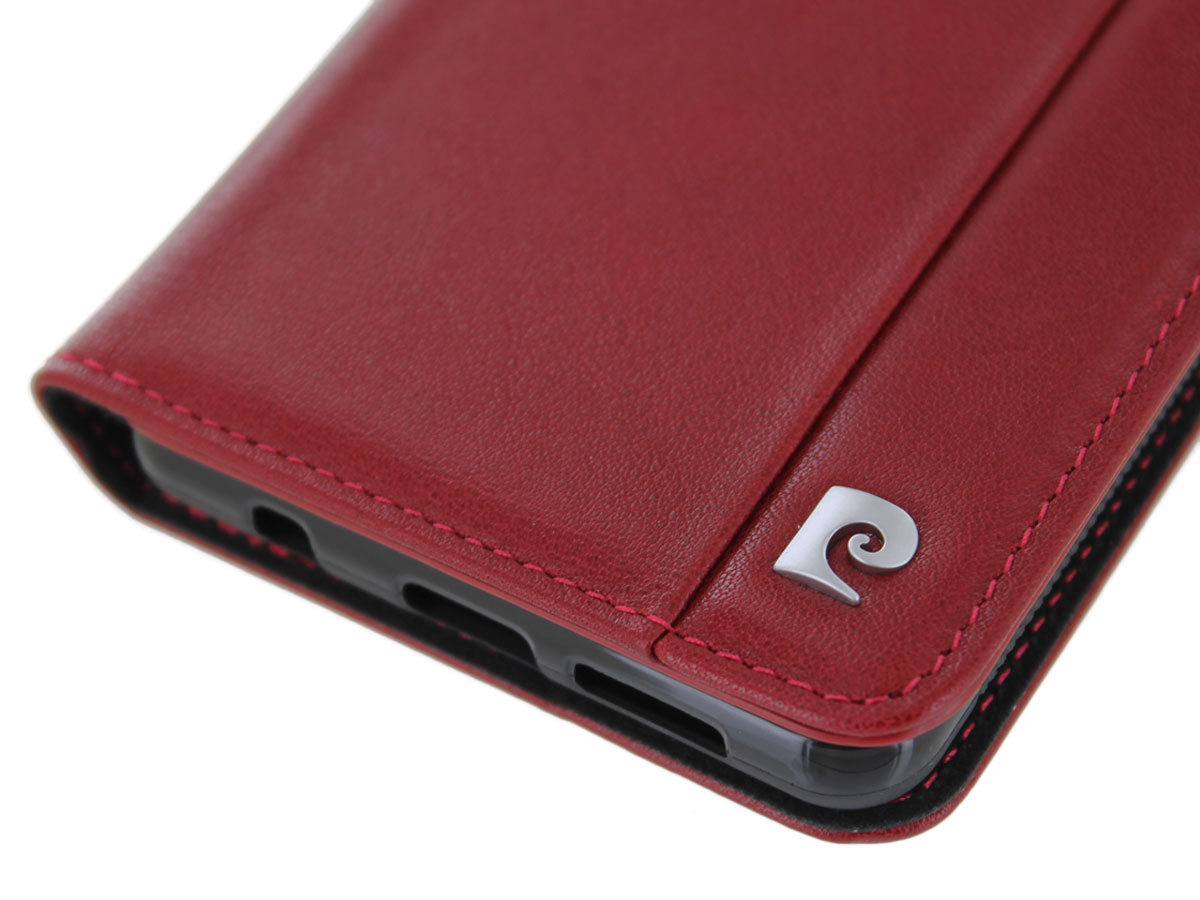 Pierre Cardin Book Case Rood Leer - Galaxy S10+ hoesje