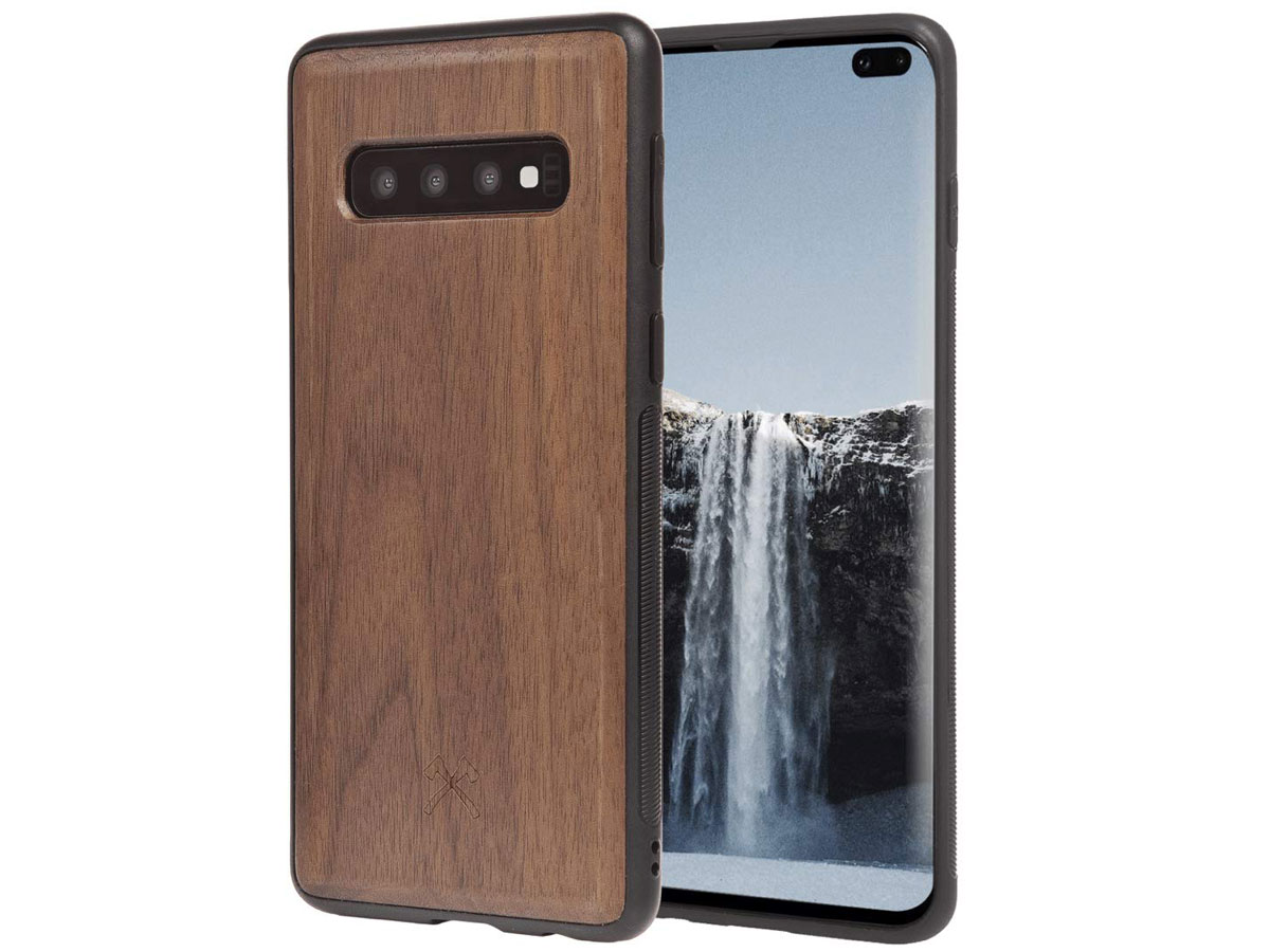 Woodcessories EcoBump Walnut - Samsung Galaxy S10+ hoesje