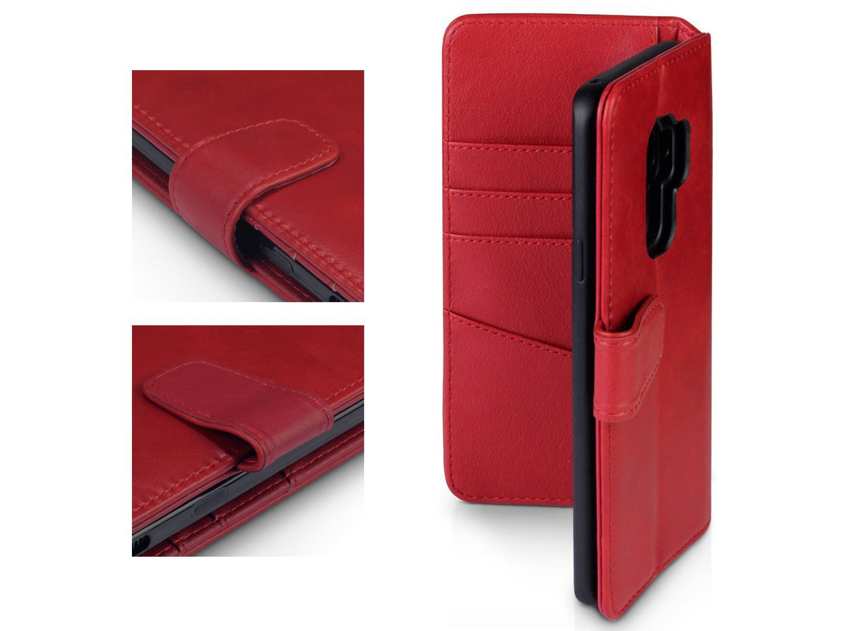 Uitsluiten Normaal gesproken een vergoeding CaseBoutique Case Rood Leer - Samsung Galaxy S9+ hoesje