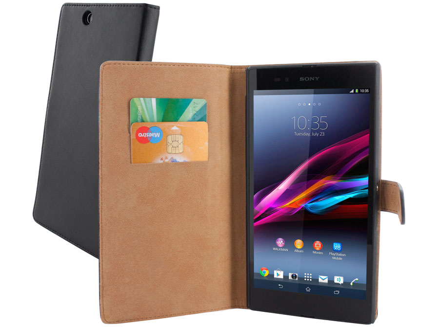 Niet meer geldig Willen Terug kijken Mobiparts Leren Classic Wallet Case voor Sony Xperia Z Ultra