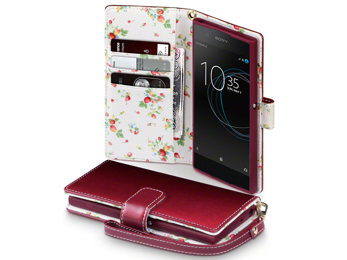 jaloezie Vulkanisch klink Sony Xperia XA1 Hoesje | CaseBoutique Floral Bookcase