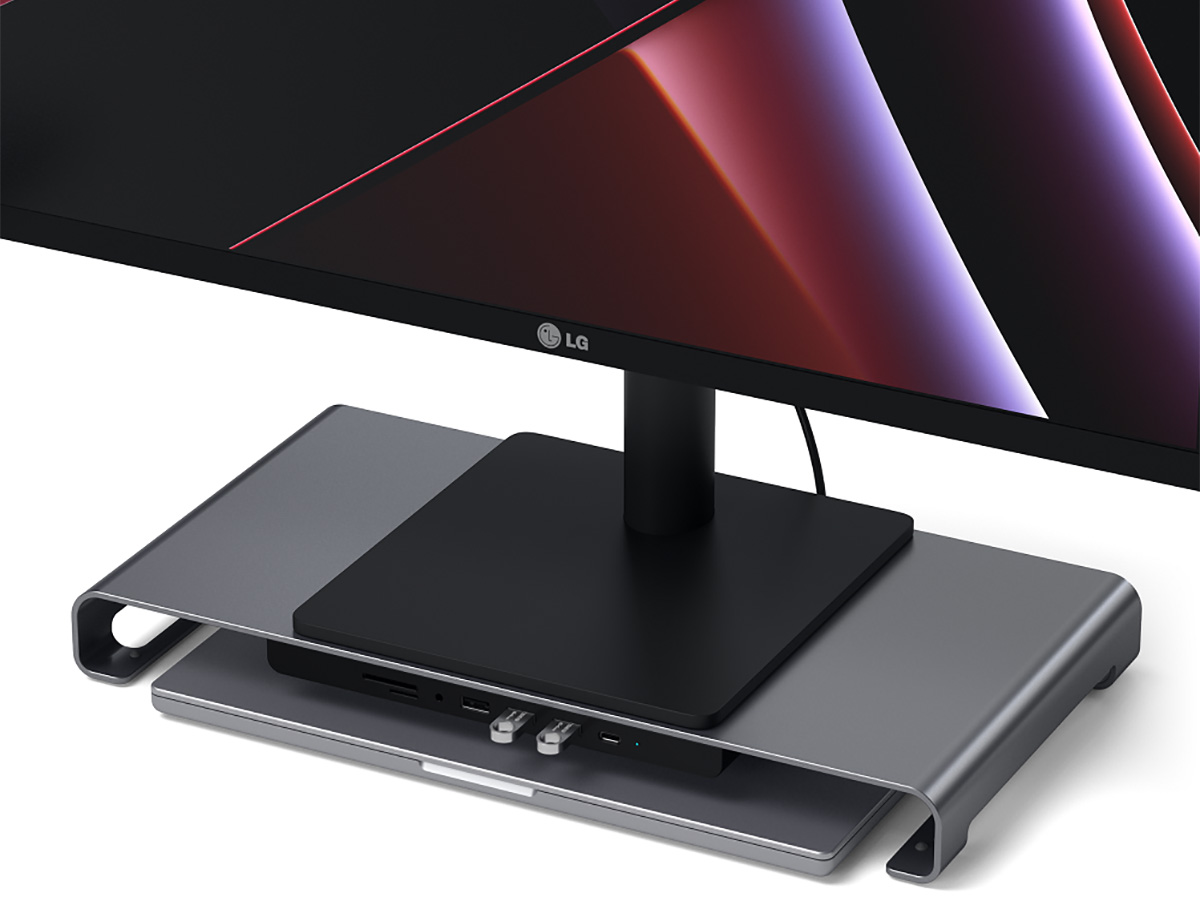 Satechi Aluminium Monitor Stand XL met USB Hub - Space Grey