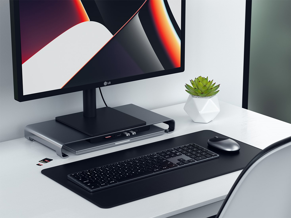 Satechi Aluminium Monitor Stand XL met USB Hub - Space Grey