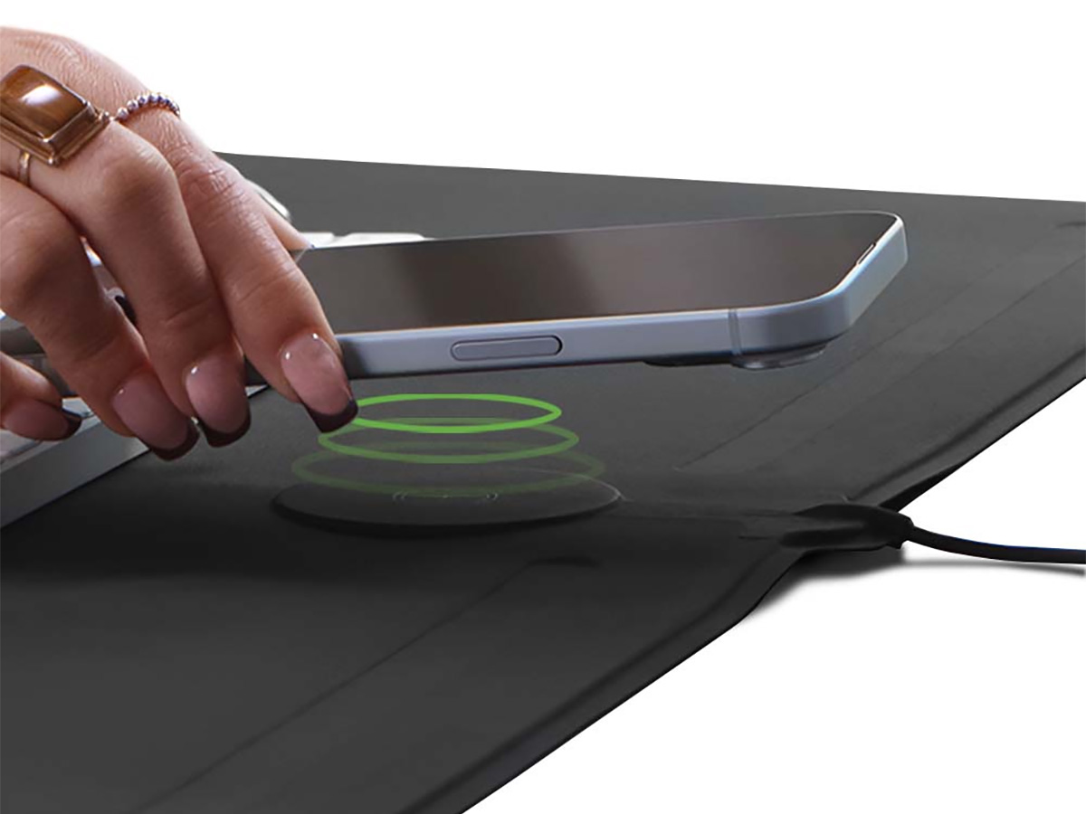 ZAGG Wireless Charging Desk Mat - Bureauonderlegger met Draadloze Oplader