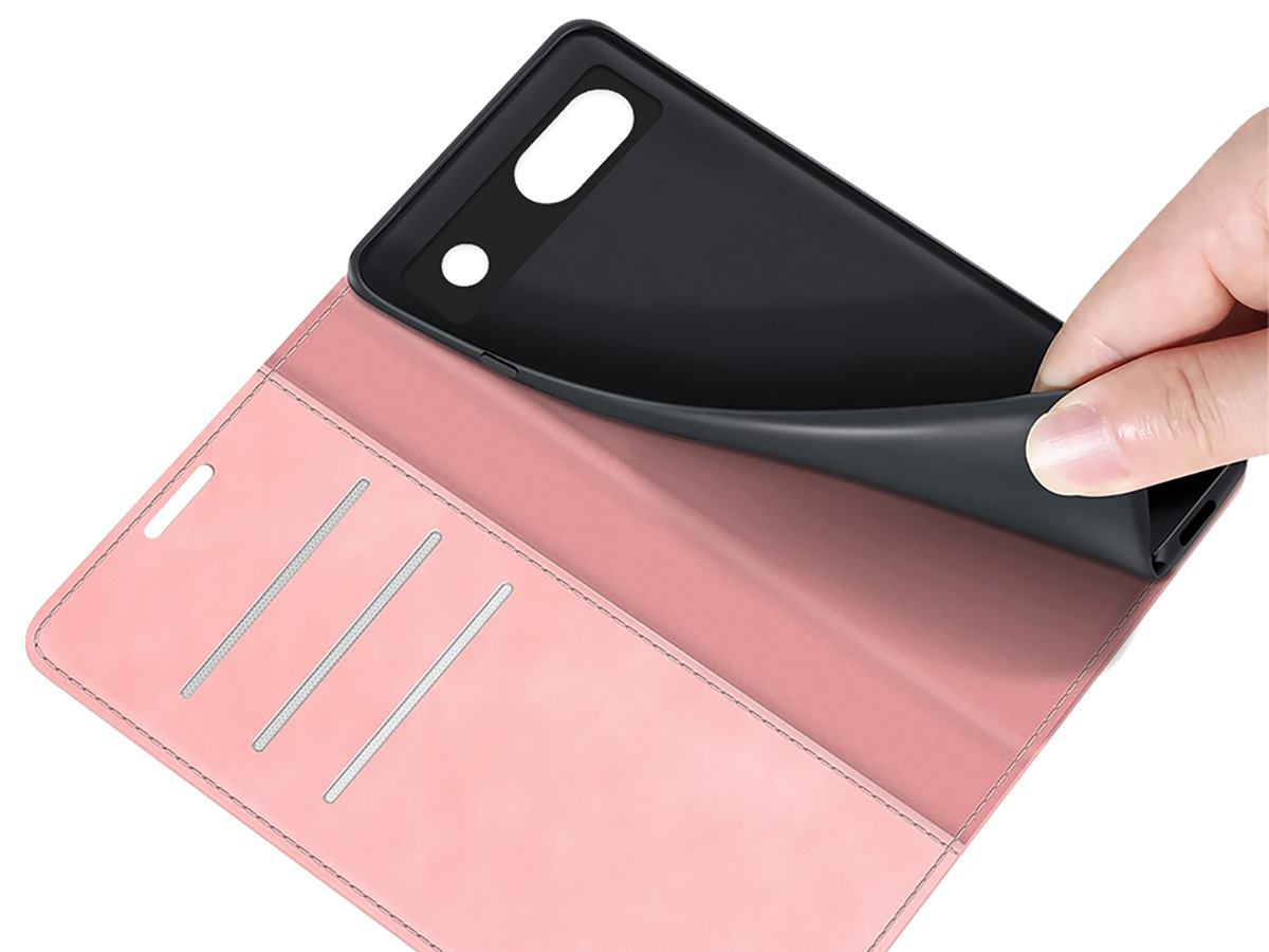 Just in Case Slim Wallet Case Roze - Google Pixel 7a hoesje