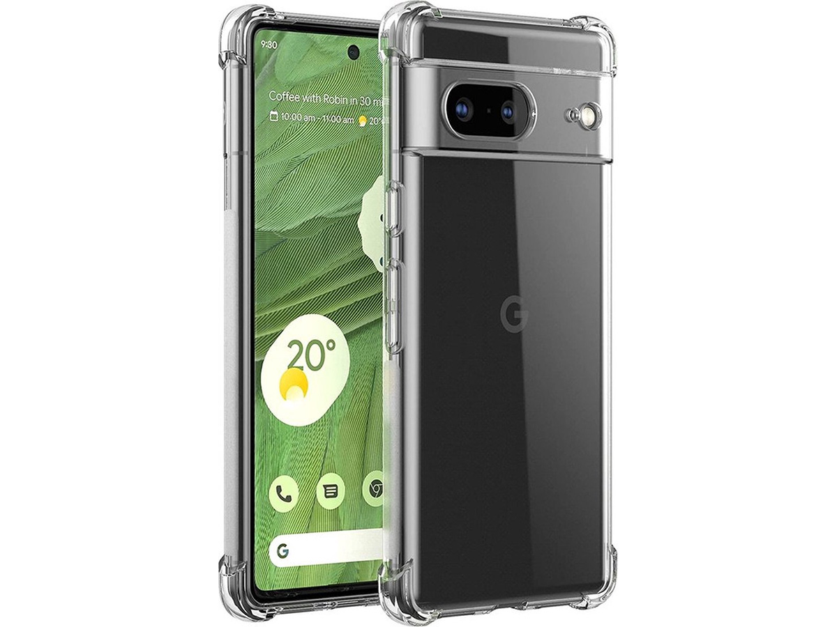 CaseBoutique Anti-Shock TPU Case Doorzichtig - Google Pixel 8a hoesje