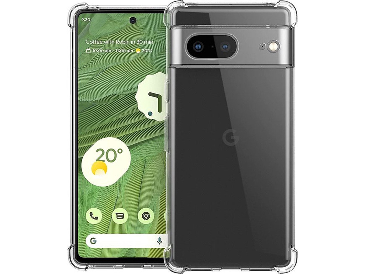 CaseBoutique Anti-Shock TPU Case Doorzichtig - Google Pixel 8a hoesje