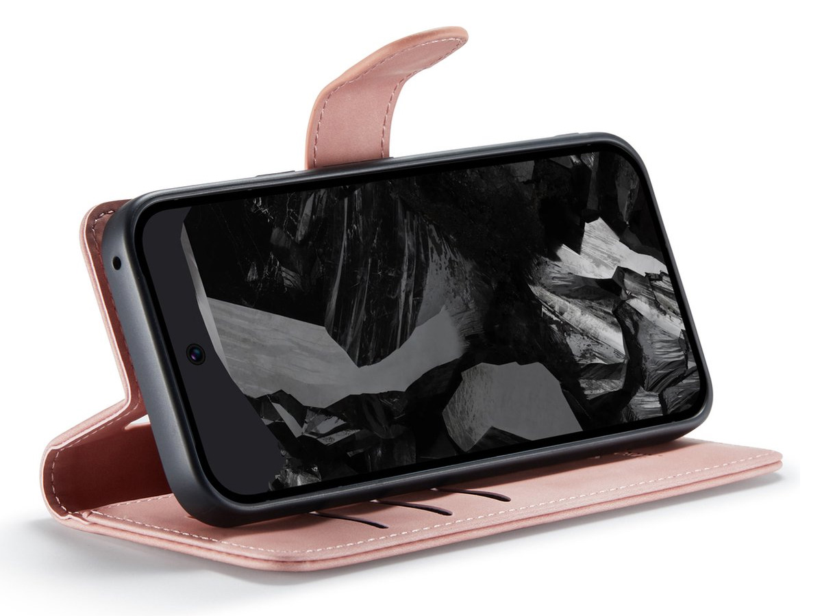 CaseMania 2in1 Magnetic Bookcase Roze - Google Pixel 9 Hoesje