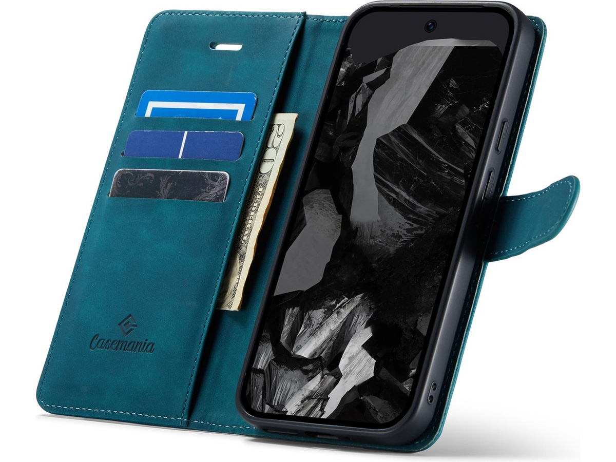 CaseMania 2in1 Magnetic Bookcase Groen - Google Pixel 9 Hoesje