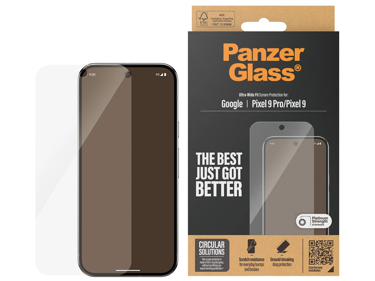 PanzerGlass Ultra-Wide Fit met EasyAligner Google Pixel 9/9 Pro 