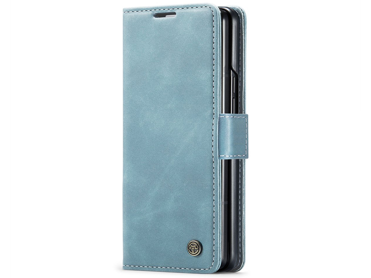 CaseMania Vintage Slim Bookcase Aqua - Google Pixel Fold hoesje