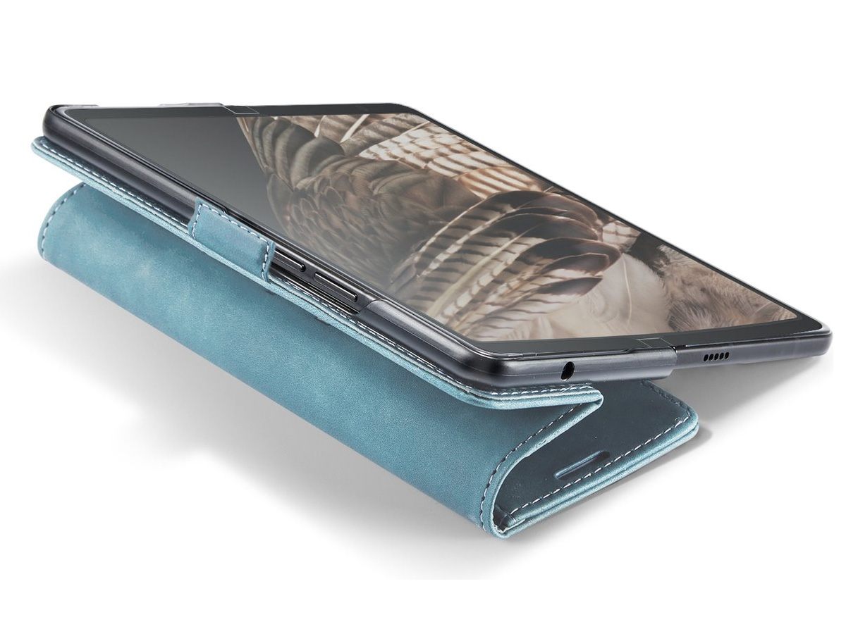 CaseMania Vintage Slim Bookcase Aqua - Google Pixel Fold hoesje