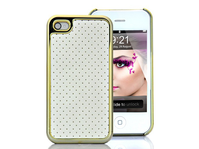 Perforated Sports Leather Case Hoes voor iPhone 4/4S