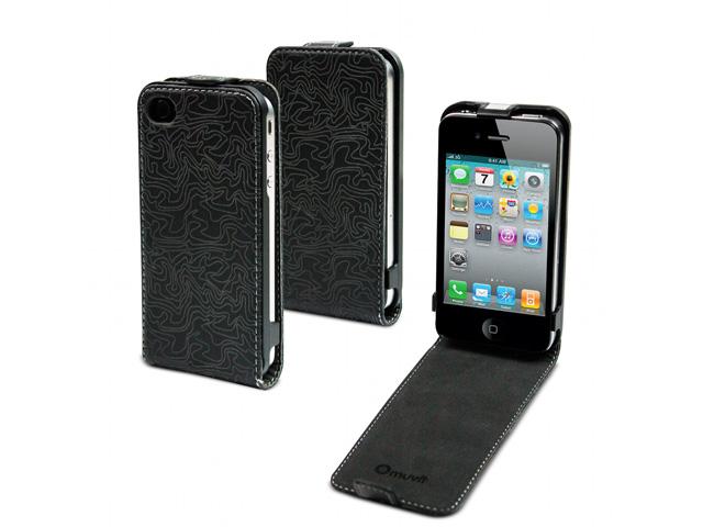 klif marge gallon Muvit Slim Naprel Puzzle Leather Case voor iPhone 4/4S