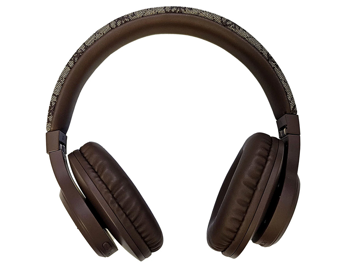 Guess 4G Monogram Bluetooth Over-Ear Koptelefoon - Bruin